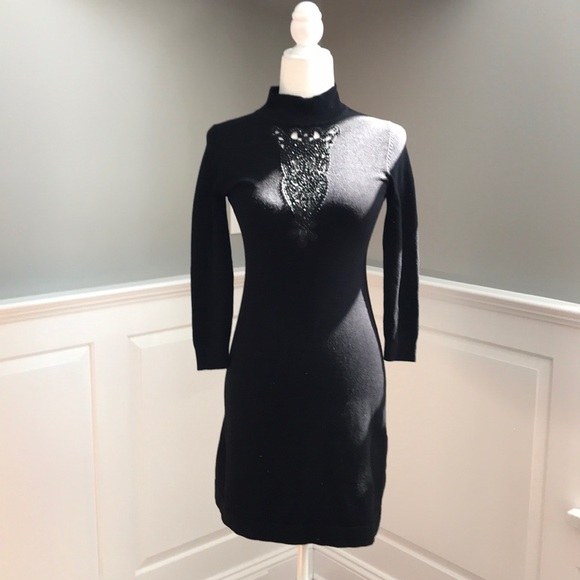 karen millen embellished knit dress